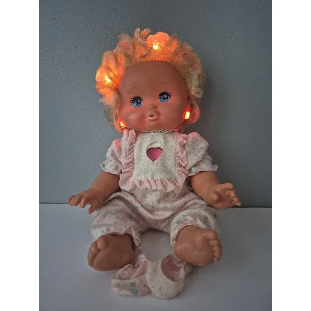 Mattel Baby PJ Sparkles Light Up Earrings and Headband Vintage Play Doll 1989